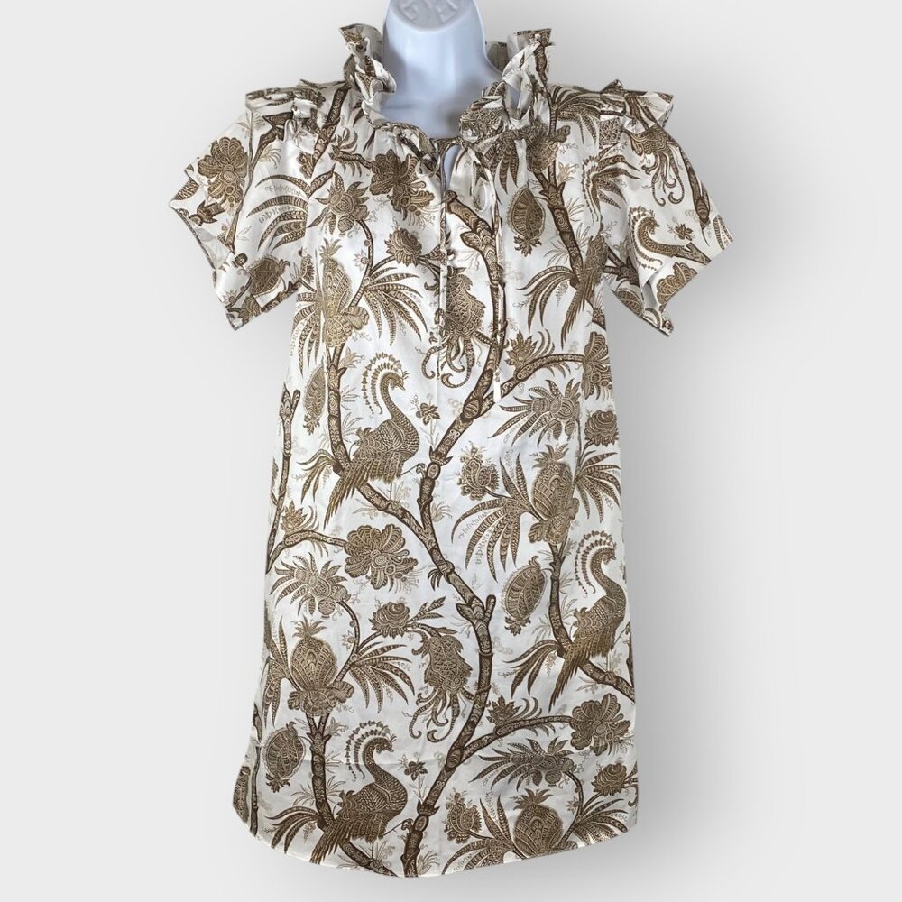 NEW Patty Kim St Martins Dress Dress | XS | Chocolate Peacock | Cotton | Resort